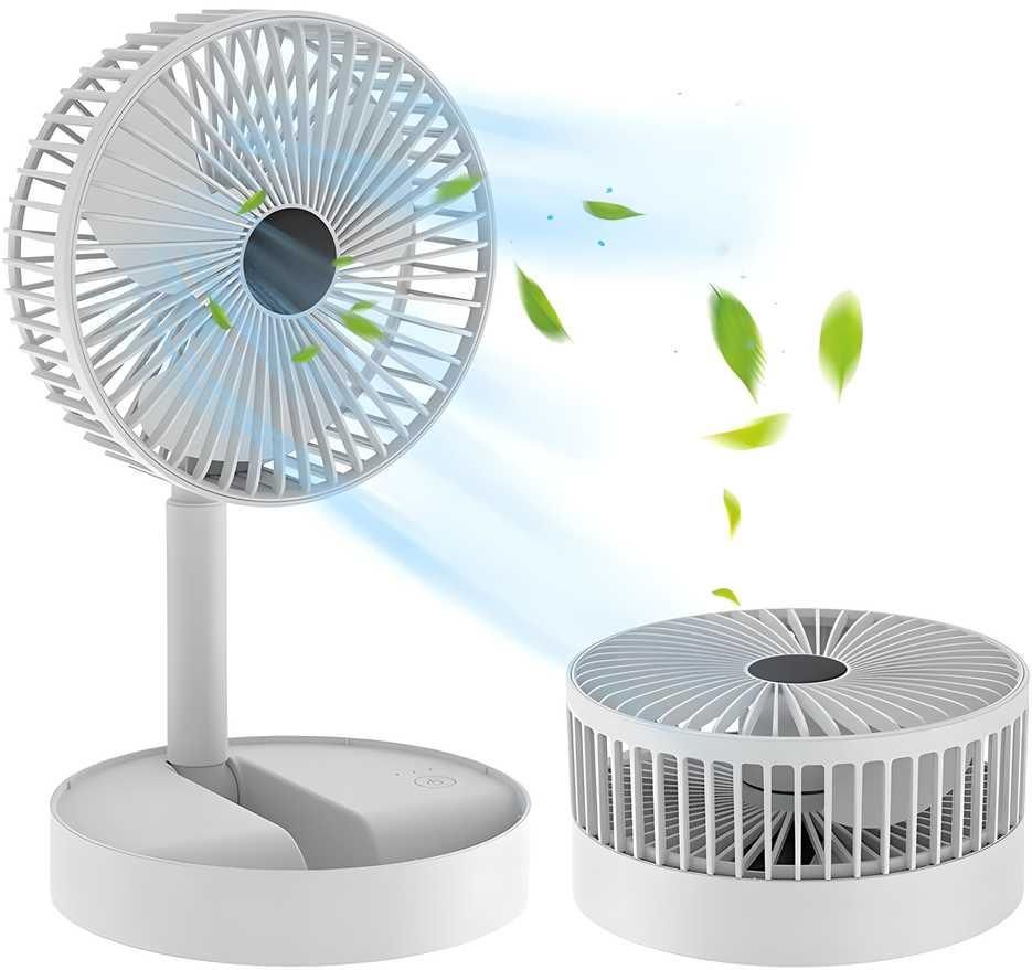 Powerful Rechargeable High-Speed Table Desk Fan – Portable & Silent